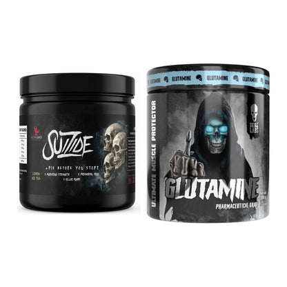 Trainings-Set: #GYMJUICE SUIZIDE Booster + Skull Labs Glutamine – alle enthaltenen Artikel