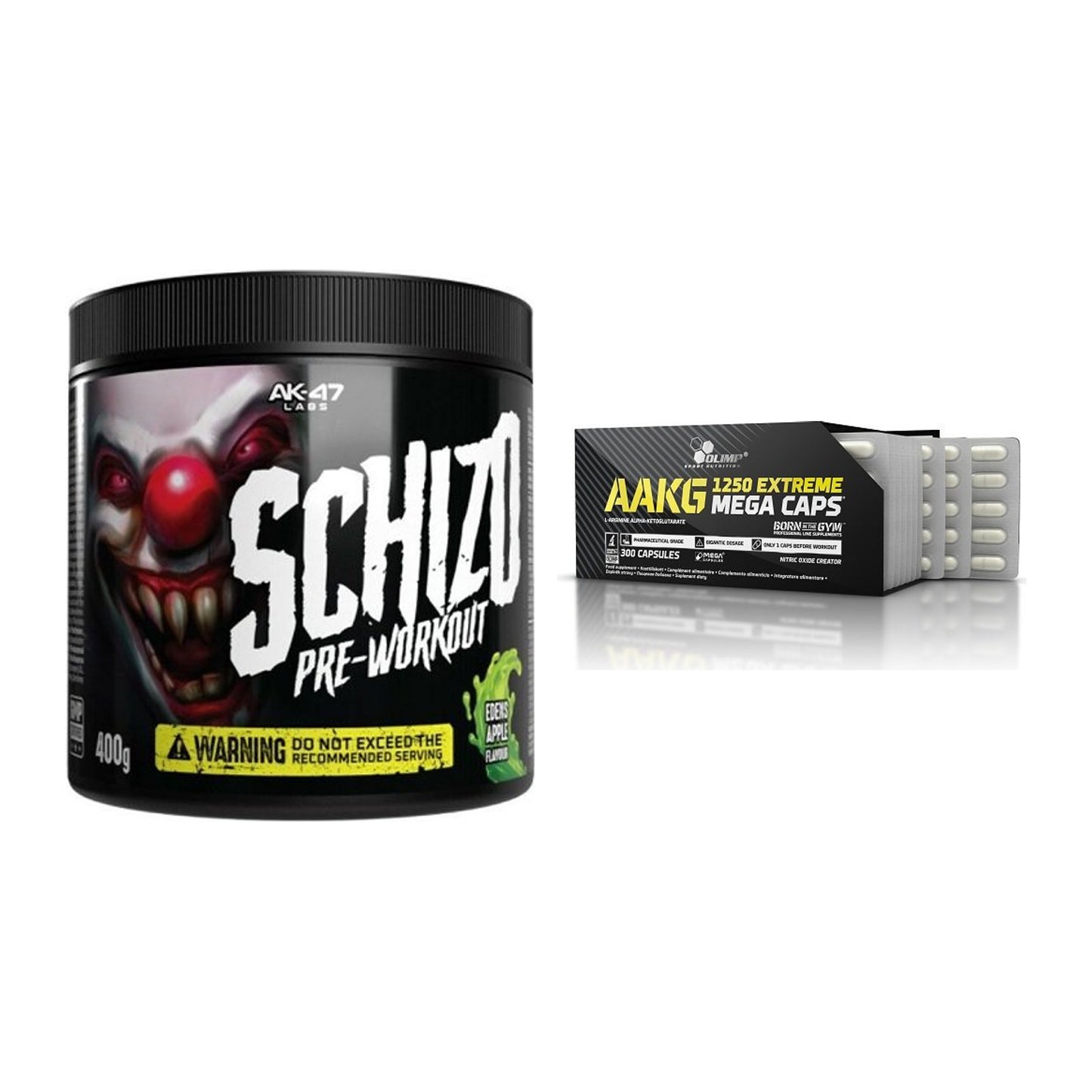 Trainings-Set: AK47 Labs Schizo + Olimp AAKG Extreme Mega – alle enthaltenen Artikel
