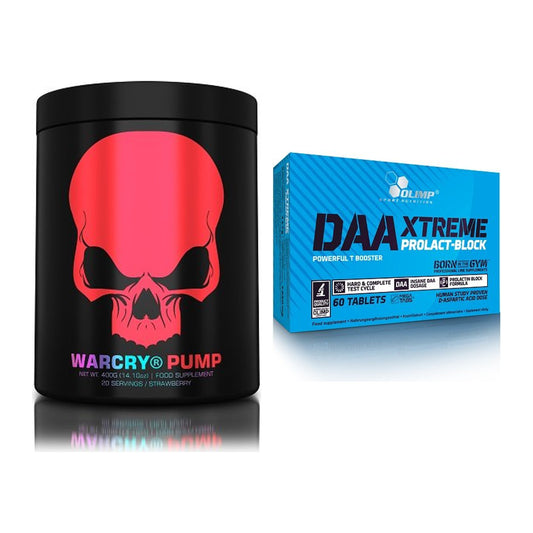 Trainings-Set: Genius Nutrition Warcry PUMP + Olimp DAA Xtreme – alle enthaltenen Artikel