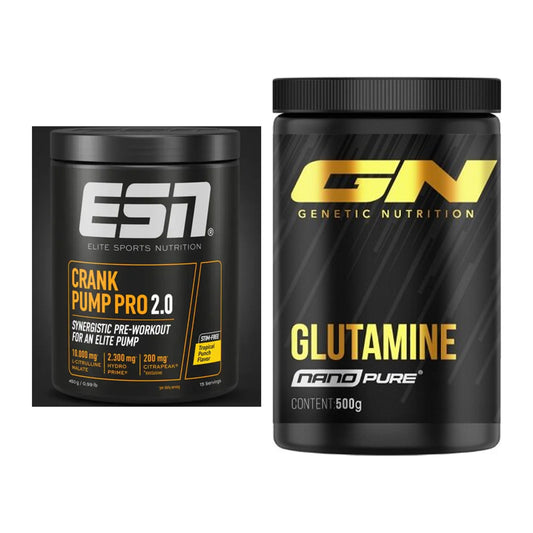 Trainings-Set: ESN Crank Pump Pro 2.0 + GN Nano Pure Glutamine – alle enthaltenen Artikel