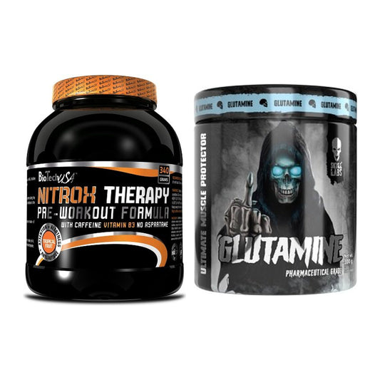 Trainings-Set: BioTech NitroX Therapy + Skull Labs Glutamine – alle enthaltenen Artikel