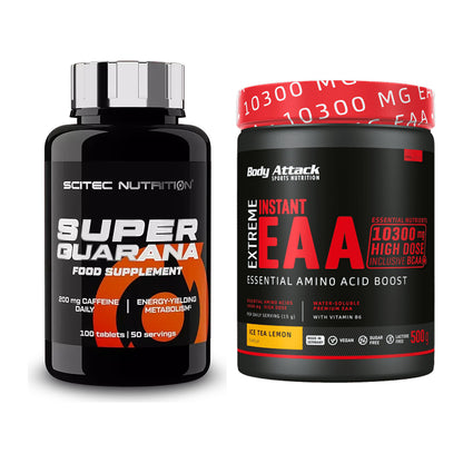 Trainings-Set: Scitec Super Guarana 100 + Body Attack Extreme – alle enthaltenen Artikel