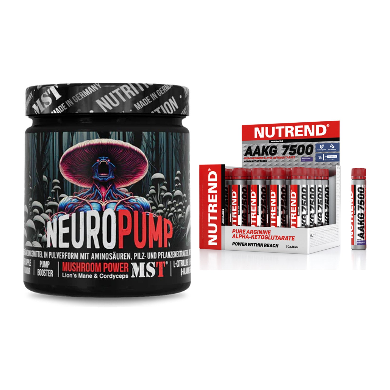 Trainings-Set: MST NeuroPump + Nutrend AAKG 7500 Shots – alle enthaltenen Artikel