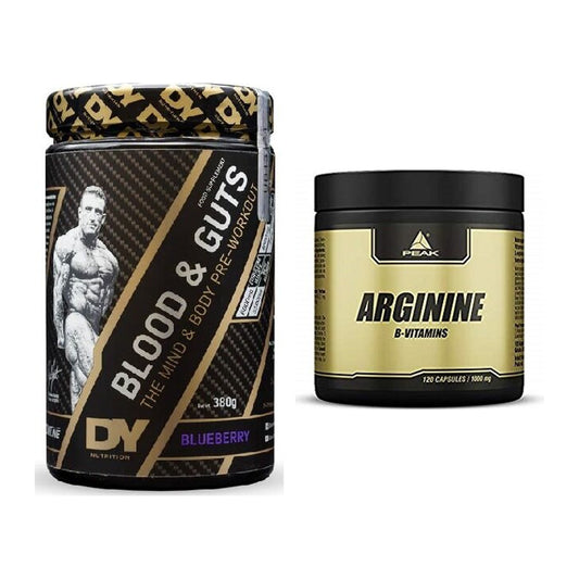 Trainings-Set: DY Nutrition Blood&Guts + Peak Arginin – alle enthaltenen Artikel