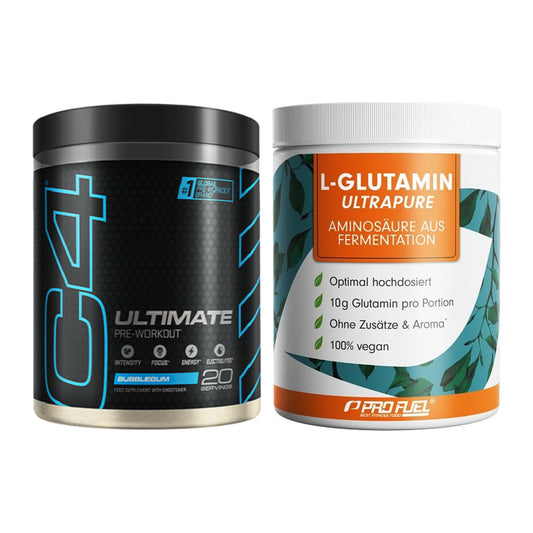 Träningsset: Cellucor C4 ULTIMATE 20 + ProFuel Glutamine Ultrapure - alla artiklar ingår