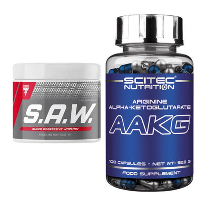 Trainings-Set: Trec Nutrition SAW Booster + Scitec AAKG – alle enthaltenen Artikel