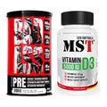 Trainings-Set: BAD ASS Pre + MST Vitamin D3 5000IU 120 Softgels – alle enthaltenen Artikel