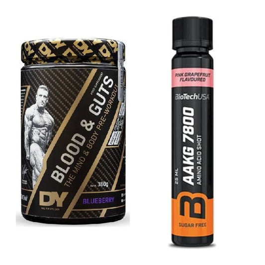 Trainings-Set: DY Nutrition Blood&Guts + BioTech AAKG 7800 – alle enthaltenen Artikel