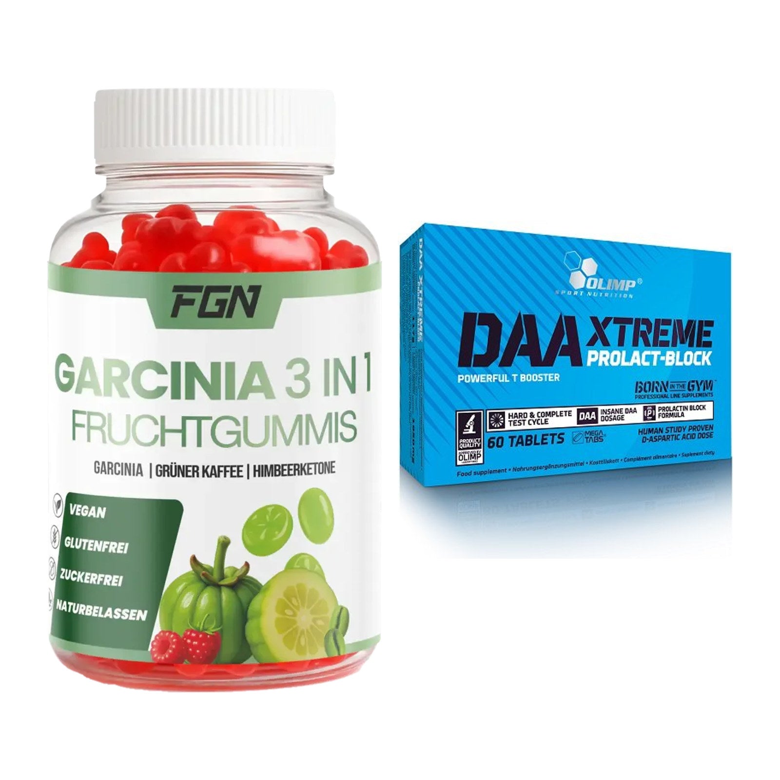 Trainings-Set: FGN Garcinia 60 Fruchtgummies + Olimp DAA Xtreme – alle enthaltenen Artikel
