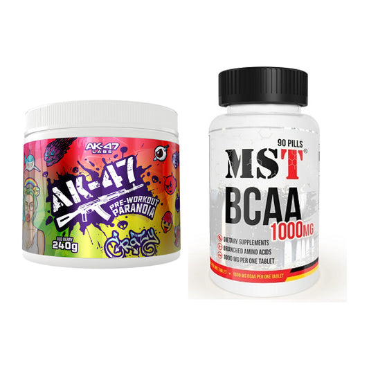 Trainings-Set: AK47 Labs Pre-Workout + MST BCAA 1000 (90 Tabl.) – alle enthaltenen Artikel