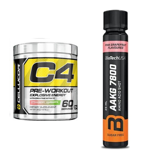 Trainings-Set: Cellucor C4 Original 60 Serv. + BioTech AAKG 7800 – alle enthaltenen Artikel
