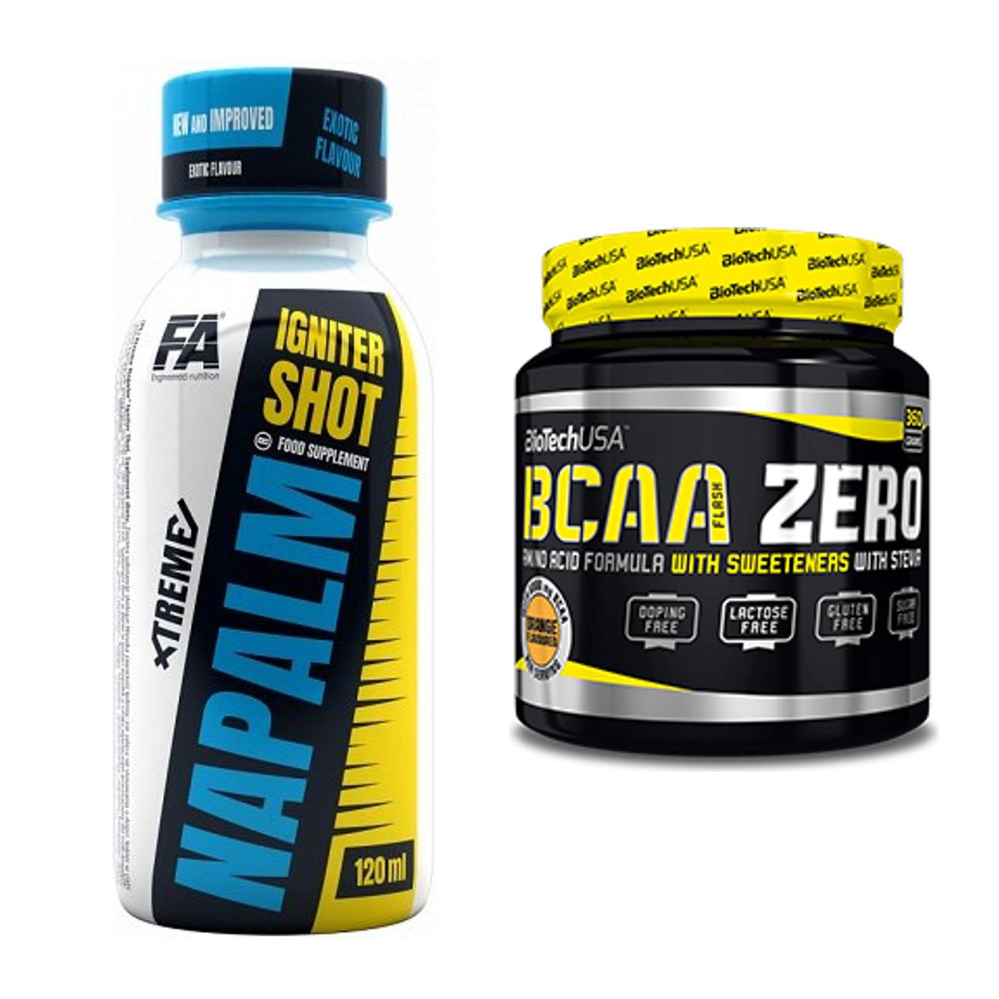 Trainings-Set: FA Nutrition Xtreme Napalm Igniter + BioTech BCAA Zero – alle enthaltenen Artikel