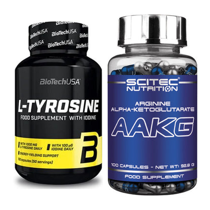 Trainings-Set: BioTech Tyrosine + Scitec AAKG – alle enthaltenen Artikel