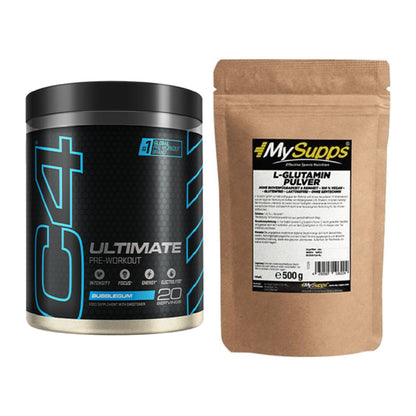 Trainings-Set: Cellucor C4 ULTIMATE 20 Serv. + MySupps Glutamine – alle enthaltenen Artikel