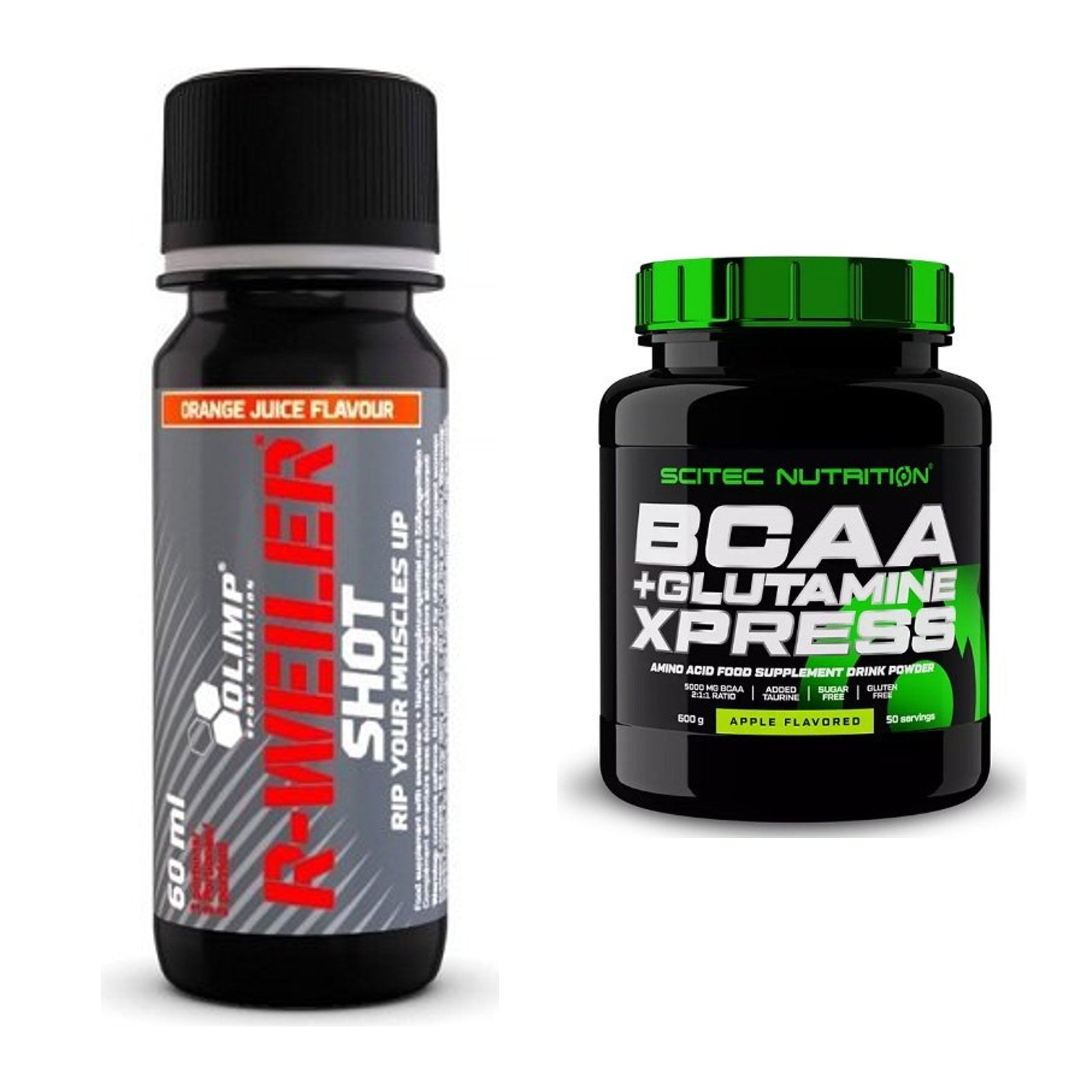 Trainings-Set: Olimp R-Weiler Shot + Scitec BCAA+ Glutamine Xpress – alle enthaltenen Artikel