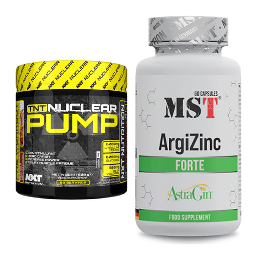 Trainings-Set: NXT Nutrition TNT Nuclear Pump + MST ArgiZinc Forte – alle enthaltenen Artikel