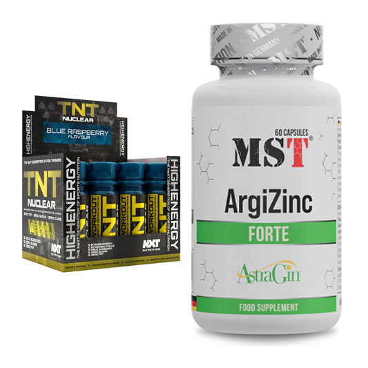 Trainings-Set: NXT Nutrition TNT Nuclear Shots + MST ArgiZinc Forte – alle enthaltenen Artikel