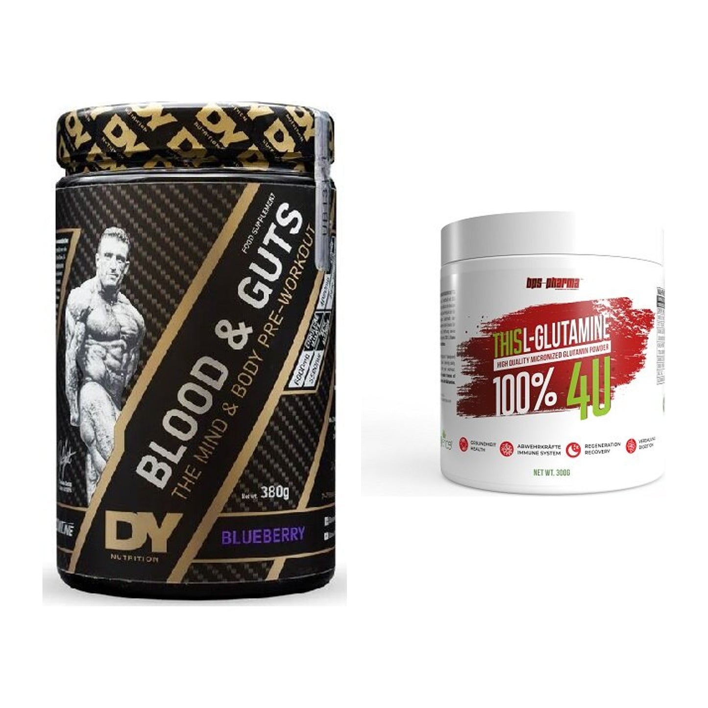 Trainings-Set: DY Nutrition Blood&Guts + BPS-Pharma This Glutamin – alle enthaltenen Artikel