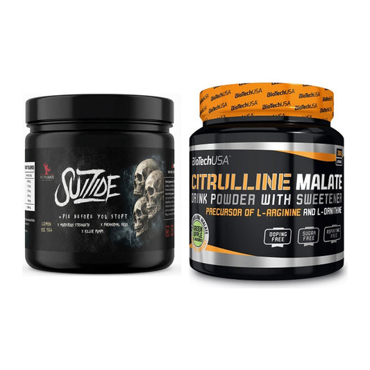 Trainings-Set: #GYMJUICE SUIZIDE Booster + BioTech Citrulline Malate – alle enthaltenen Artikel