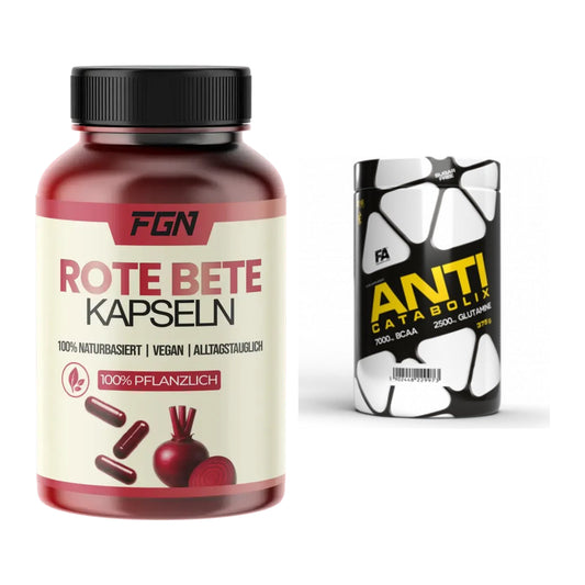 Σετ προπόνησης: παντζάρια FGN + FA Nutrition Anticatabolix - περιλαμβάνονται όλα τα είδη