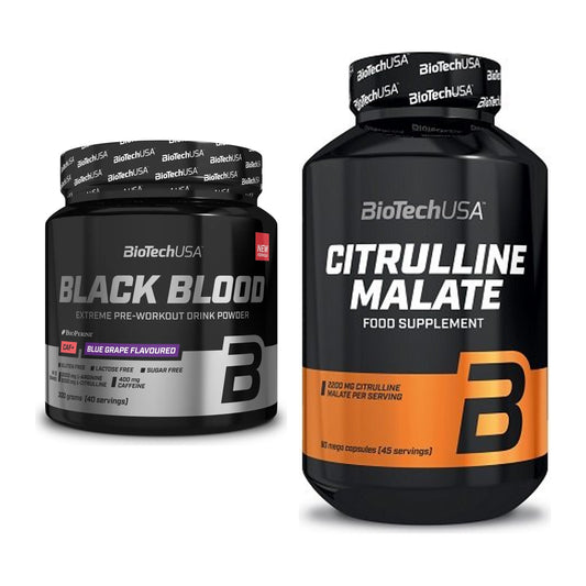 Trainings-Set: BioTech Black Blood CAF + BioTech Citrulline Malate – alle enthaltenen Artikel