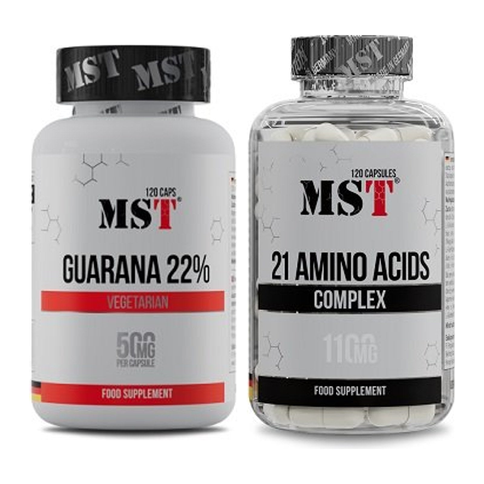 Trainings-Set: MST Guarana 22% + MST 21 Amino Acids – alle enthaltenen Artikel