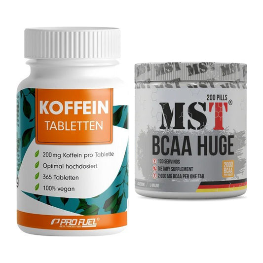 Trainings-Set: ProFuel Koffein (200mg) + MST BCAA Huge 200 Tabl./ – alle enthaltenen Artikel