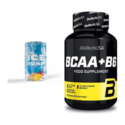 Trainings-Set: FA Nutrition ICE Pump + BioTech BCAA+B6 100 Tabl – alle enthaltenen Artikel