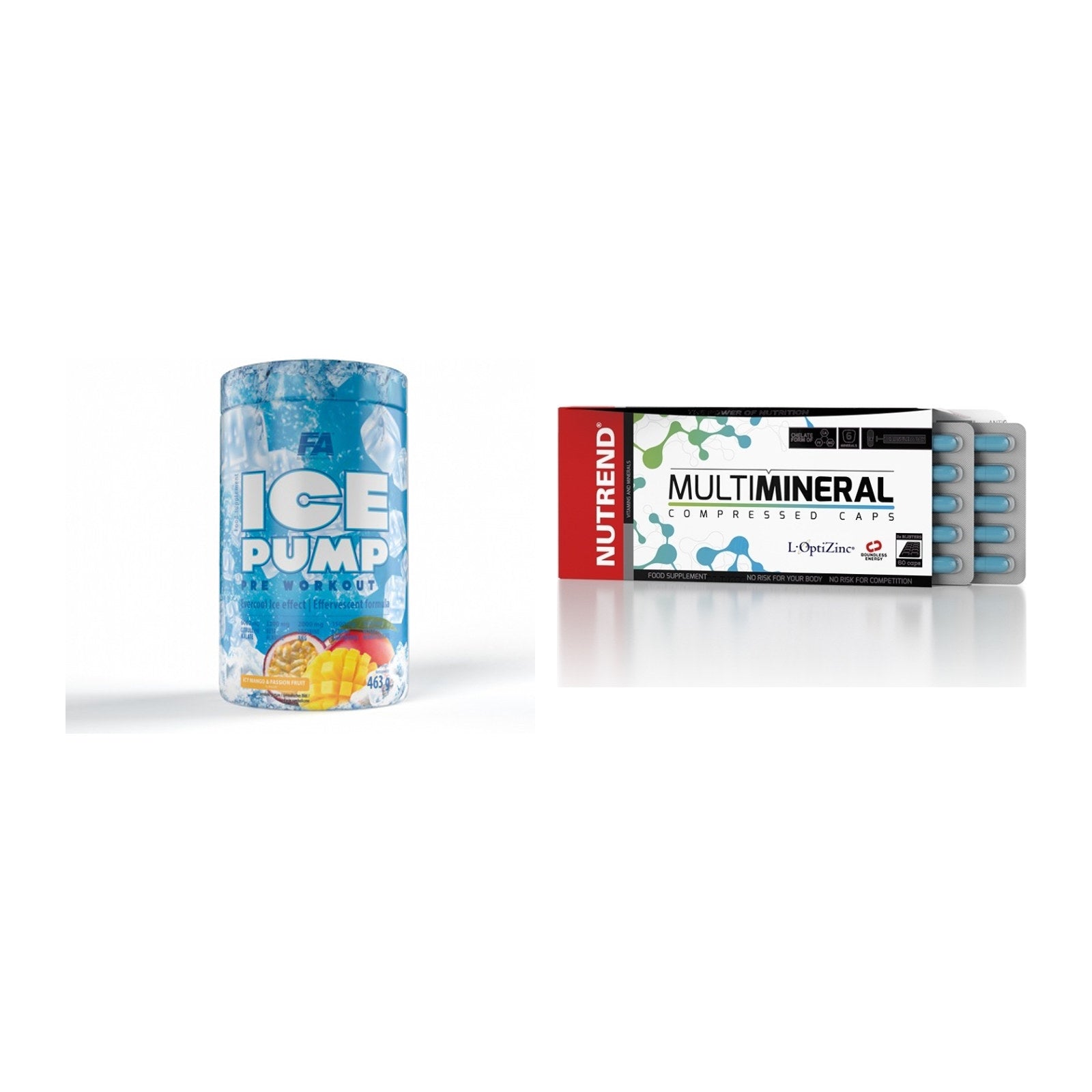 Trainings-Set: FA Nutrition ICE Pump + Nutrend Multimineral – alle enthaltenen Artikel