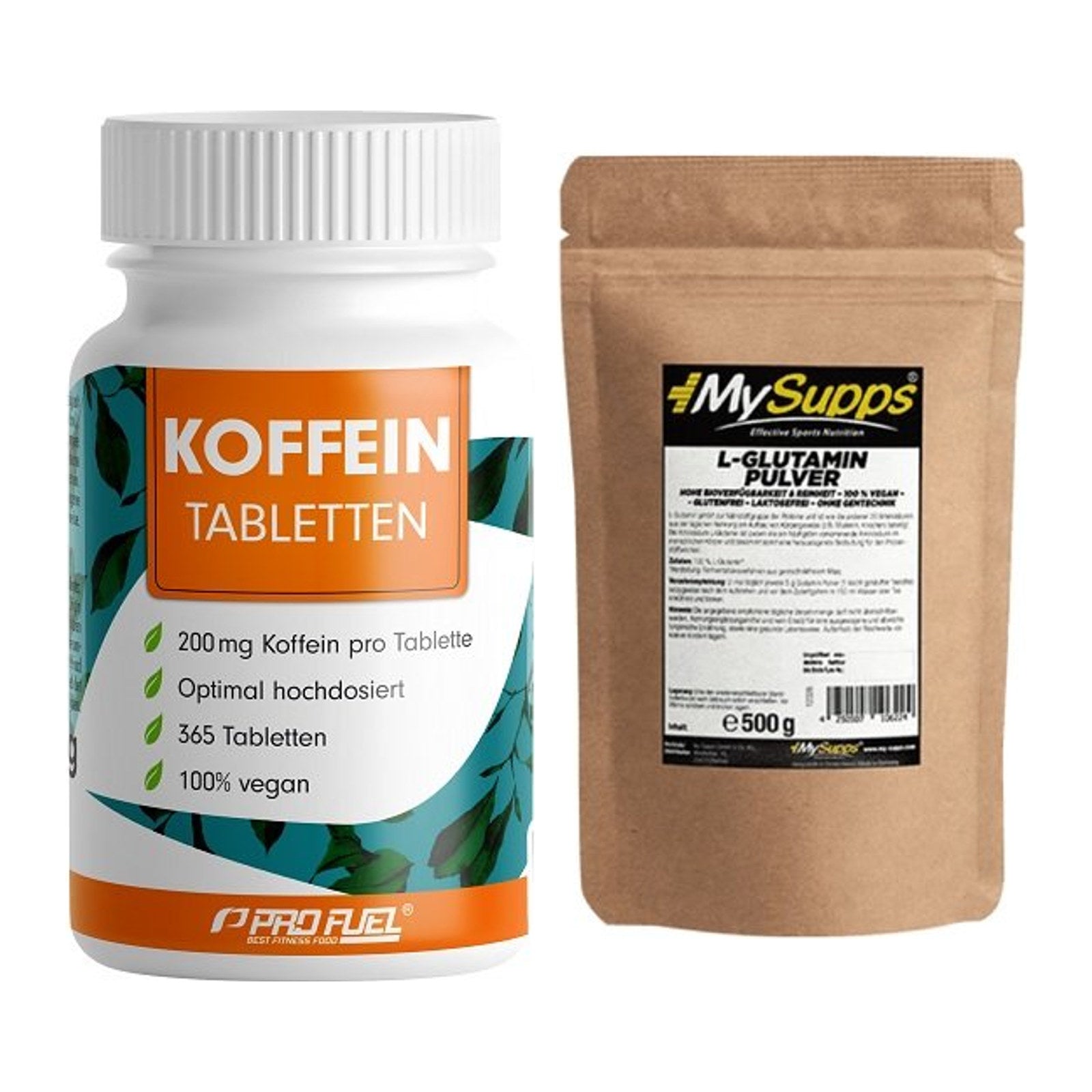 Trainings-Set: ProFuel Koffein (200mg) + MySupps Glutamine – alle enthaltenen Artikel