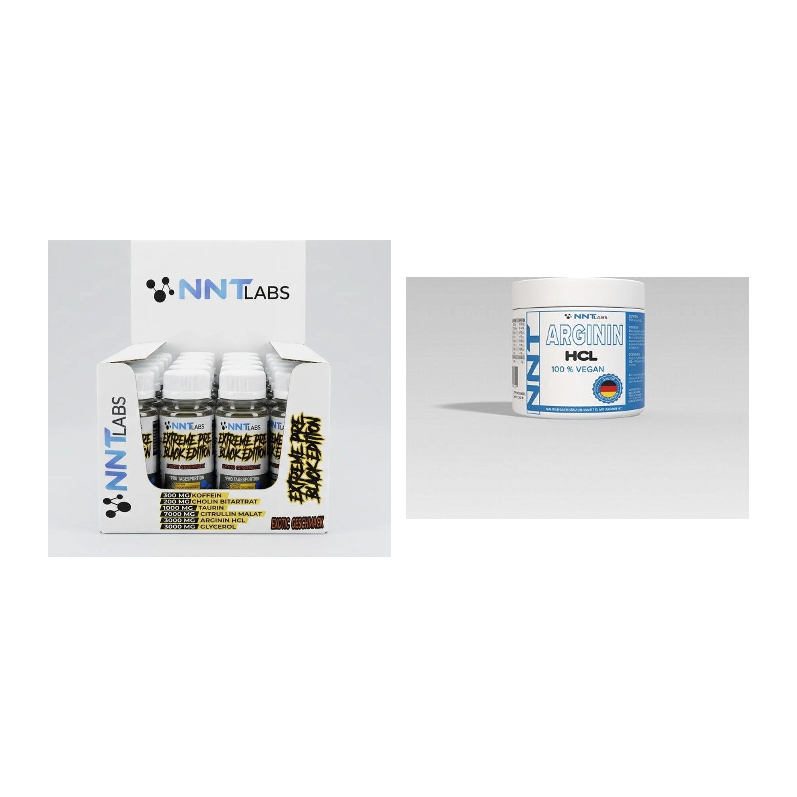 Trainings-Set: NNT Extreme Black Edition Shot + NNT Arginin – alle enthaltenen Artikel