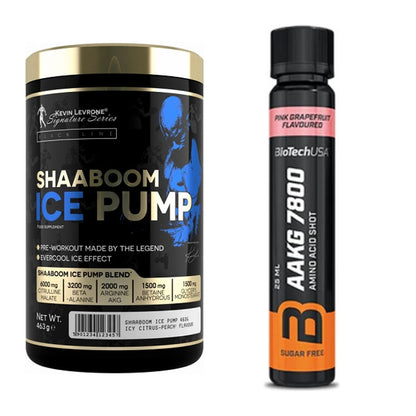 Trainings-Set: Kevin Levrone Shaaboom Ice Pump + BioTech AAKG 7800 – alle enthaltenen Artikel