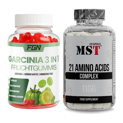 Trainings-Set: FGN Garcinia 60 Fruchtgummies + MST 21 Amino Acids – alle enthaltenen Artikel