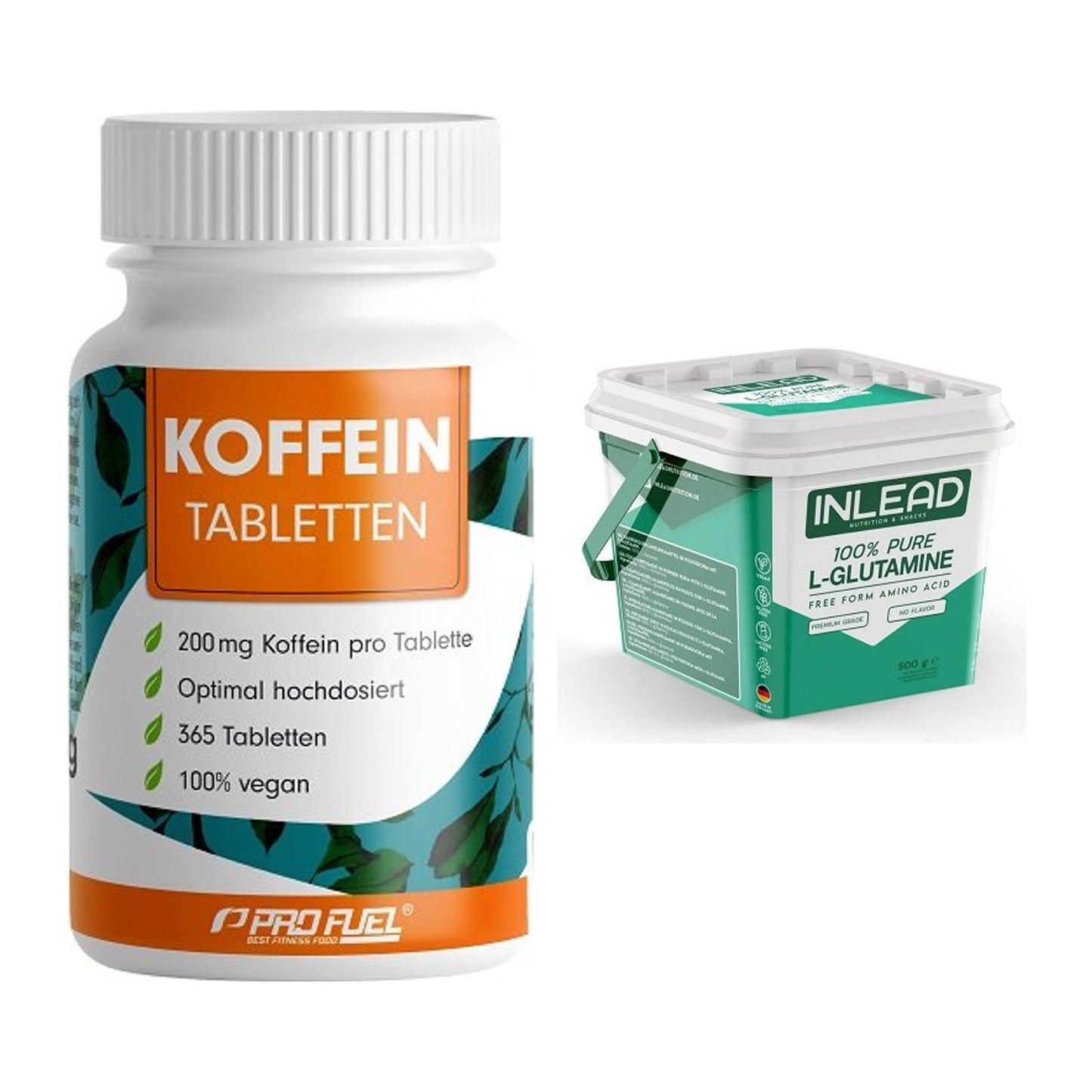 Trainings-Set: ProFuel Koffein (200mg) + INLEAD L-Glutamine – alle enthaltenen Artikel