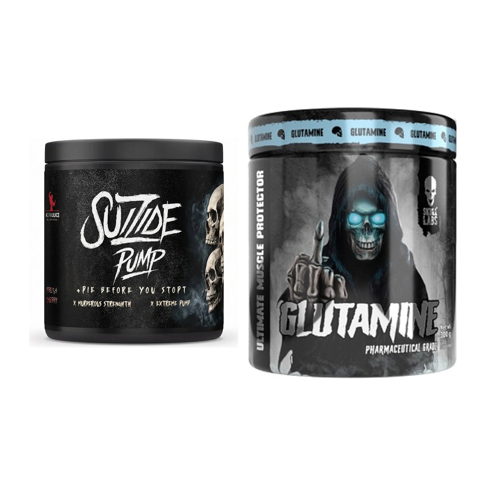 Trainings-Set: #GYMJUICE SUIZIDE PUMP + Skull Labs Glutamine – alle enthaltenen Artikel