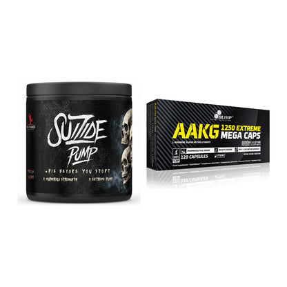 Trainings-Set: #GYMJUICE SUIZIDE PUMP + Olimp AAKG Extreme Mega Caps – alle enthaltenen Artikel