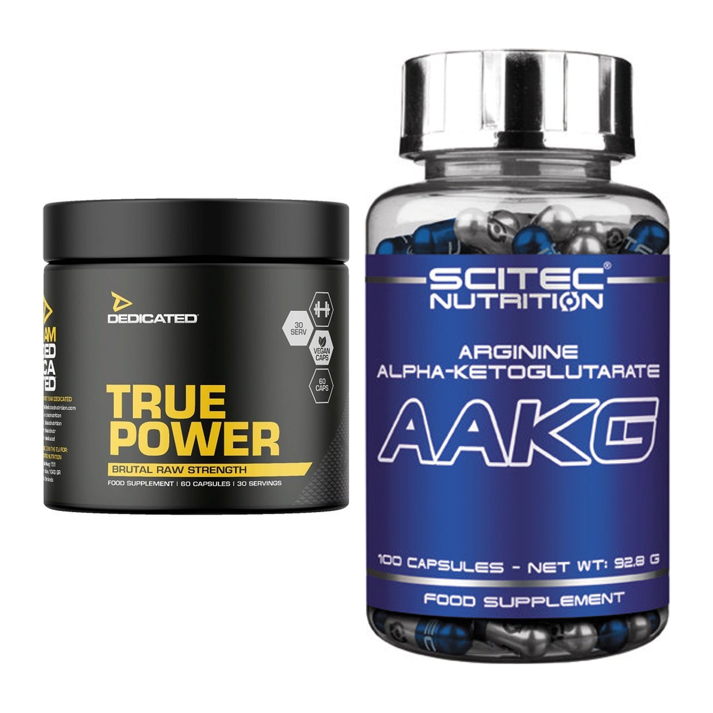 Trainings-Set: Dedicated True Power + Scitec AAKG – alle enthaltenen Artikel