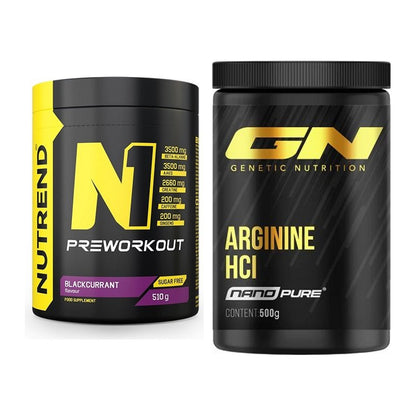 Trainings-Set: Nutrend N1 Preworkout + GN Arginine HCL Nano Pure – alle enthaltenen Artikel