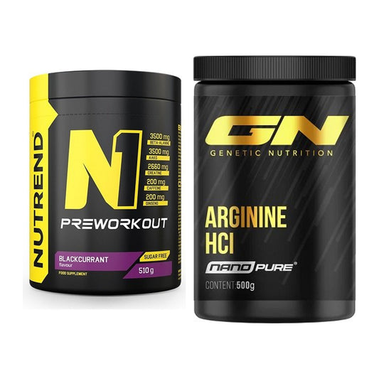 Trainings-Set: Nutrend N1 Preworkout + GN Arginine HCL Nano Pure – alle enthaltenen Artikel
