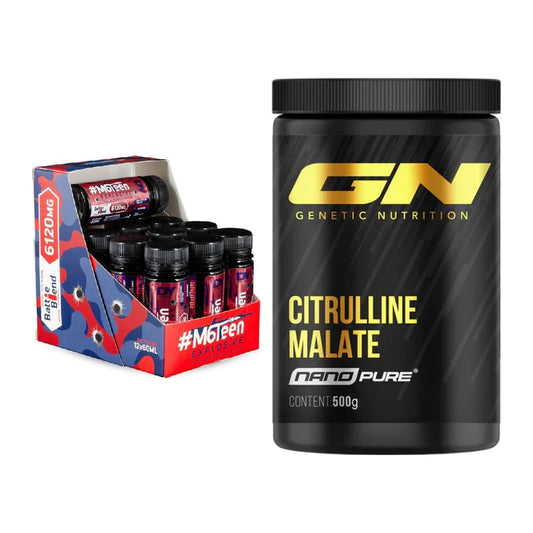 Treningssett: DY Nutrition M6Teen Prewokrout + GN Citrulline Malate - alle varer inkludert