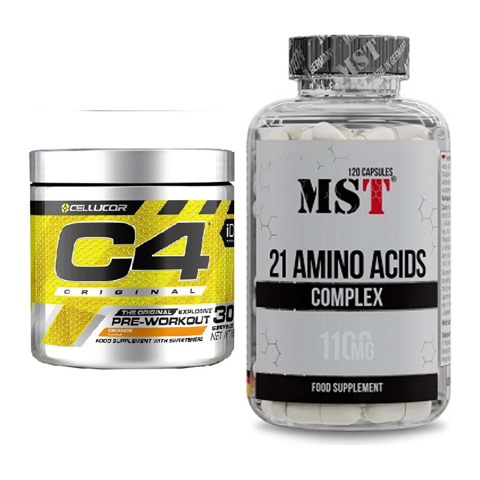 Trainings-Set: Cellucor C4 Original 30Serv. + MST 21 Amino Acids – alle enthaltenen Artikel