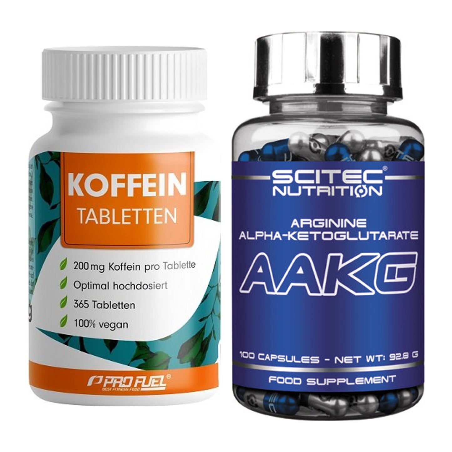 Trainings-Set: ProFuel Koffein (200mg) + Scitec AAKG – alle enthaltenen Artikel