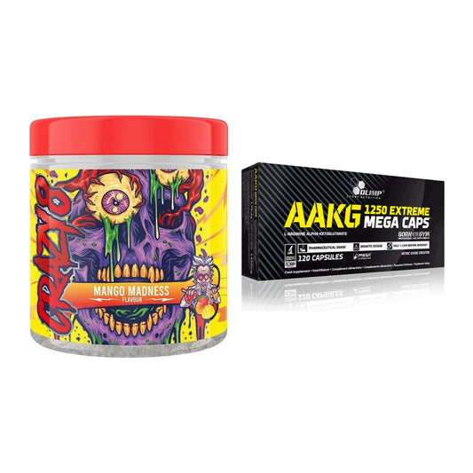 Trainings-Set: Swedish Supplements Crazy + Olimp AAKG Extreme Mega – alle enthaltenen Artikel