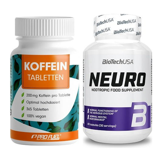 Trainings-Set: ProFuel Koffein (200mg) + BioTech Neuro – alle enthaltenen Artikel