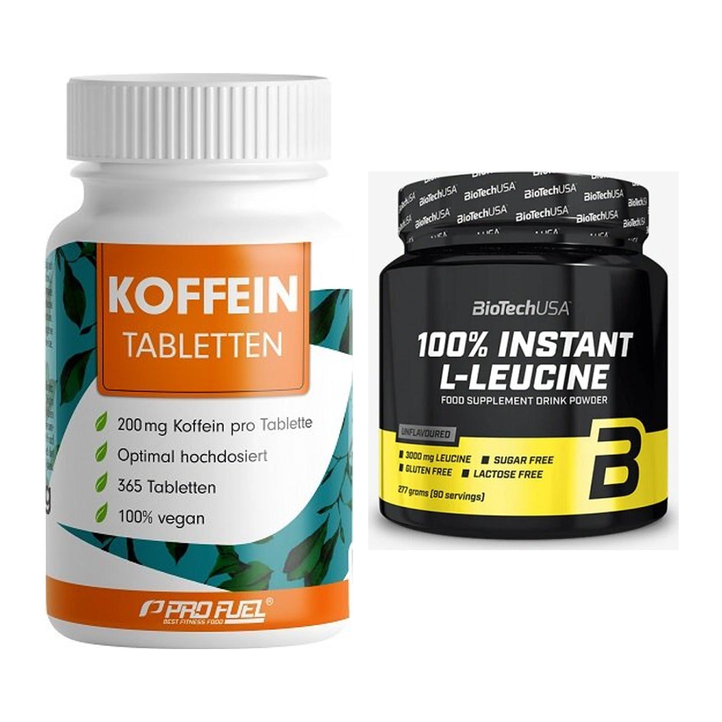 Trainings-Set: ProFuel Koffein (200mg) + BioTech 100% Instant – alle enthaltenen Artikel