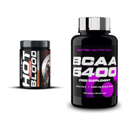 Trainings-Set: Scitec Hot Blood INFINITY + Scitec BCAA 6400 – alle enthaltenen Artikel