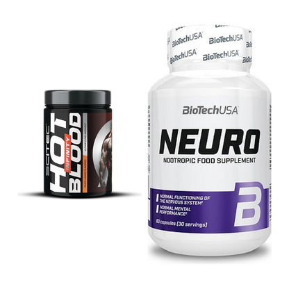 Trainings-Set: Scitec Hot Blood INFINITY + BioTech Neuro – alle enthaltenen Artikel