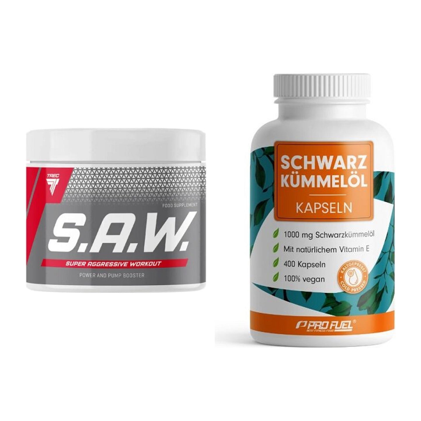 Trainings-Set: Trec Nutrition SAW Booster + ProFuel Schwarzkümmelöl – alle enthaltenen Artikel