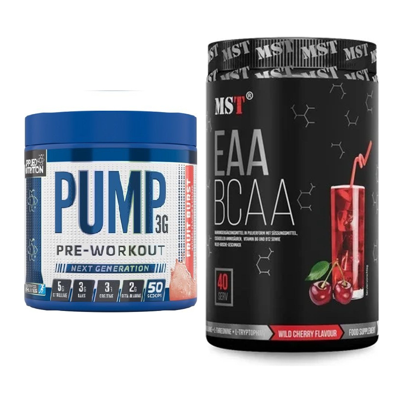 Trainings-Set: Applied Nutrition Pump + MST EAA & BCAA – alle enthaltenen Artikel