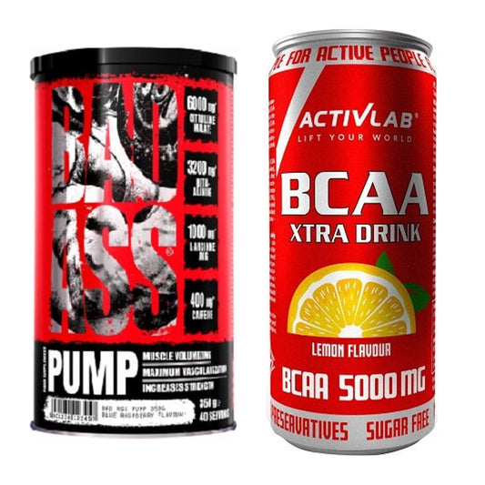 Trainings-Set: BAD ASS Pump + Activlab BCAA Xtra Drink 5000mg – alle enthaltenen Artikel